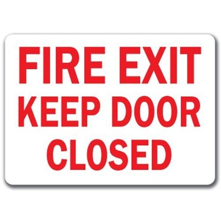 SIGNMISSION Safety Sign, 14 in Height, Plastic, 10 in Length, Fire Exit1 MISC-Fire Exit1